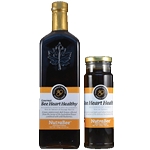 Bee Heart Healthy is a dark amber-coloured buckwheat honey combined with wild blueberries for a rich-tasking heart smart honey.