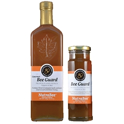 Bee Guard is a combination of 100% pure light wildflower honey and propolis for all-natural cold relief.