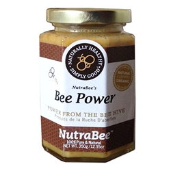 Bee Power combins 100% pure unprocessed Canadian honey, fresh royal jelly, bee pollen and propolis for power from the bee hive.