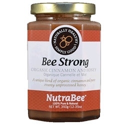 Bee Strong with organic Celyon Cinnamon and 100% pure unprocessed Canadian honey for bone and joint support.